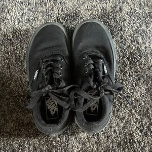 Vans All-Black Lace-Up Sneakers
